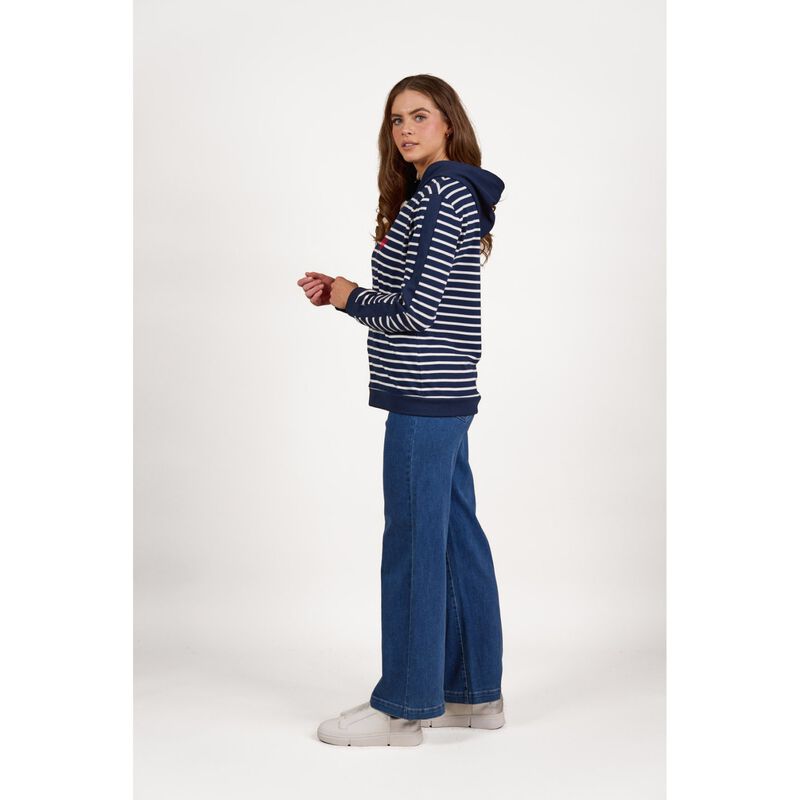 Vassalli Long Sleeve Hoodie With Sleeve Panel Trim And Heart Emb image number 2